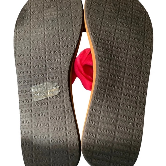 Corkys womens size 10.5/11 boho pink flip-flops - Picture 6 of 9